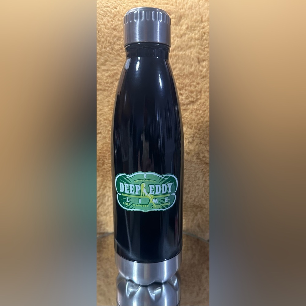 **NEW**Stainless Steel Water Bottle Featuring The Deep Eddy Lime Vodka Logo.